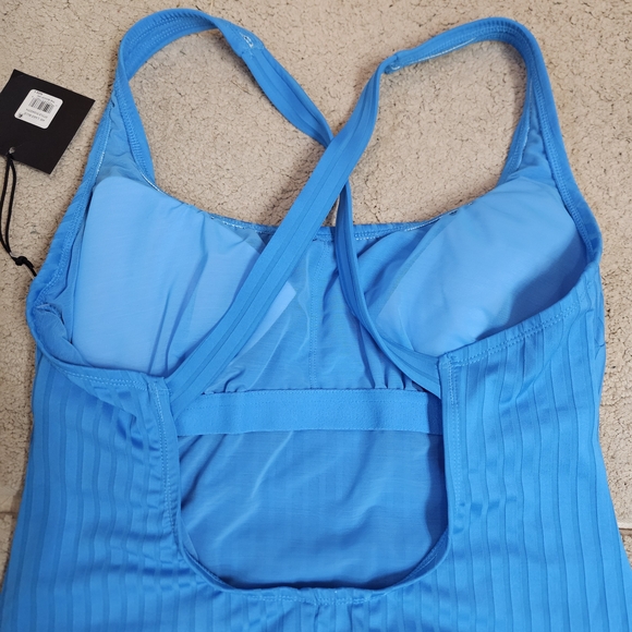 S3 Swim Ribbed One-Piece Swimsuit – Lake Blue (Size L, NWT) - Picture 7 of 7
